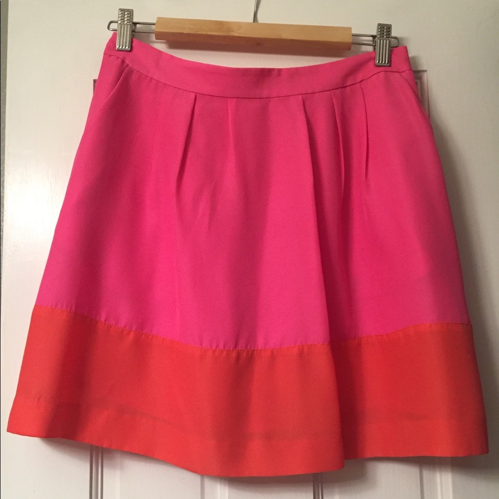 J. Crew skirt neon pink orange